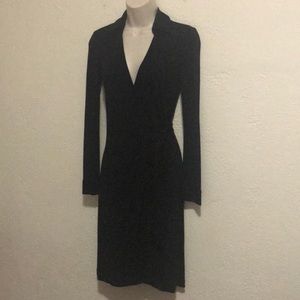 Diane von Furstenberg Black wrap Dress Sz: 0